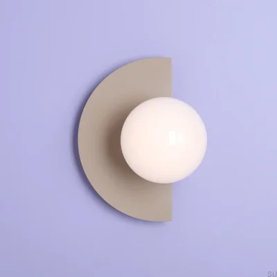 Luminária de parede Loop Metal Bege