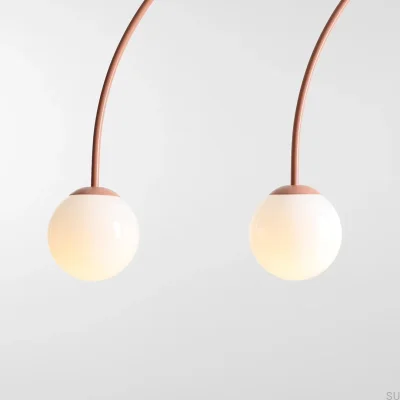 Luminária Pendente Una 4 S Metal Coral