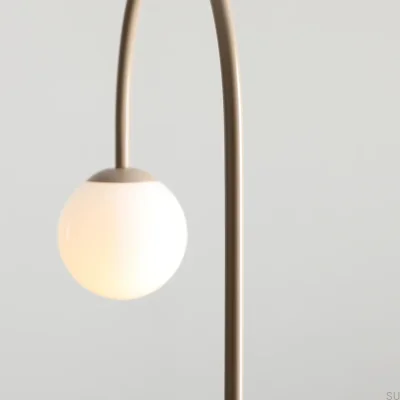 Luminária de Piso Una Metal Bege