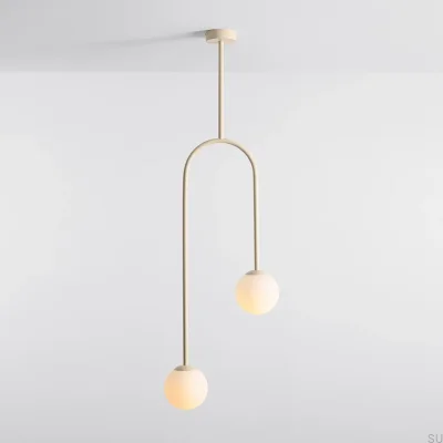 Luminária de teto Nave 2 Metal Creme
