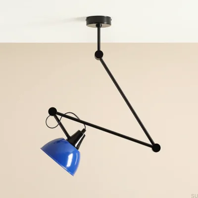 Luminária de teto Aida Gloss Metal Cobalt