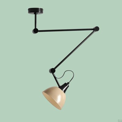 Luminária de teto Aida Gloss Metal Bege