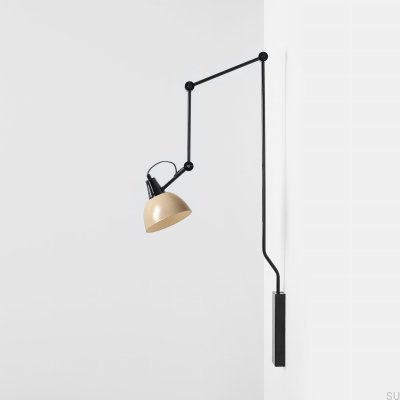 Luminária de parede Aida Gloss Metal Bege