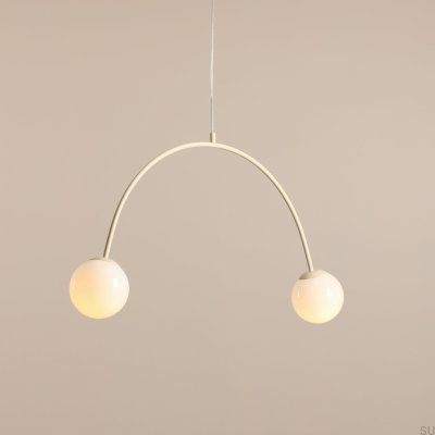 Luminária Pendente Una 2 Metal Creme