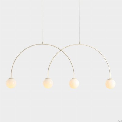 Luminária Pendente Una 4 L Metal Creme