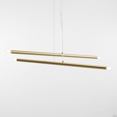 Luminária pendente de latão Tubo 4