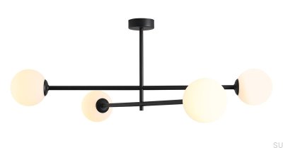 Luminária de teto Pinne 4 Metal Preto