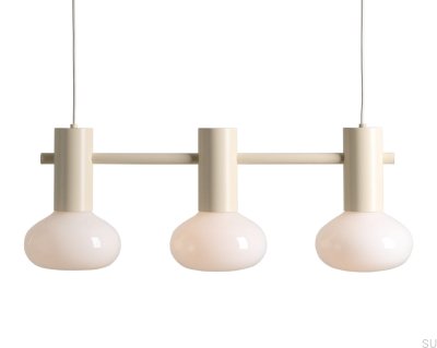 Luminária Pendente Flo 3 S Metal Creme