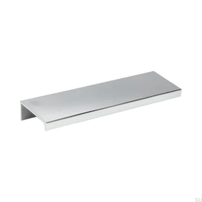 Puxador para móveis Slim 4025 25 com borda cromada prateada