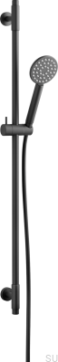 Trilho de chuveiro com suporte de parede ajustável ARM100 Latão Preto Fosco