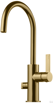Torneira de cozinha com válvula para lava-louças ARM184 Latão Mel Dourado Escovado