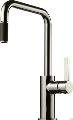 Torneira de cozinha retrátil ARM577 Latão Preto Platina