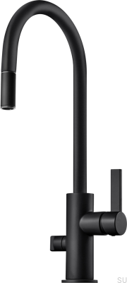 Torneira de cozinha com válvula para lava-louças ARM885 Latão Preto Fosco