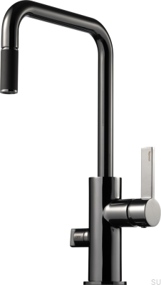Torneira de cozinha com válvula para lava-louças ARM887 Latão Preto Cromado