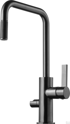 Torneira de cozinha com válvula para lava-louças ARM887 Latão Preto Cromado Escovado