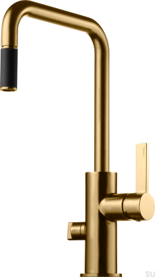 Torneira de cozinha com válvula para lava-louças ARM887 Latão Mel Dourado Escovado