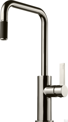 Torneira de cozinha com bica retrátil ARM985 Latão Preto Platina