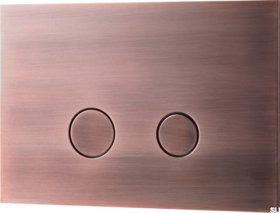 Botão de descarga DUO112 TECE cobre escovado sem pintura