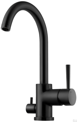 Torneira de cozinha com válvula para lava-louças EVO184 Latão Preto Fosco
