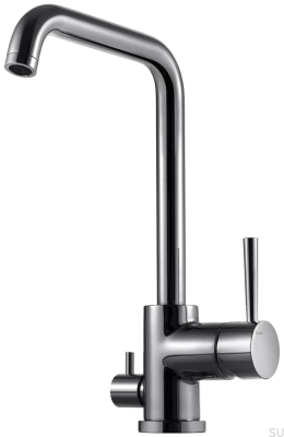 Torneira de cozinha com válvula para lava-louças EVO984 Latão Preto Cromado