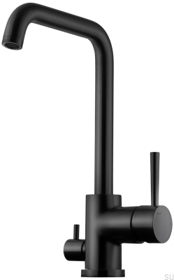 Torneira de cozinha com válvula para lava-louças EVO984 Latão Preto Fosco