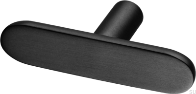 Puxador de móvel T-Bar Pastille 60, latão, preto fosco