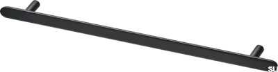 Puxador para móveis oblongo Pastille 256, latão, preto fosco