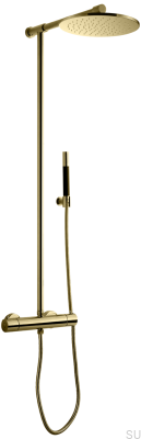 Conjunto de chuveiro de latão dourado mel TVM300