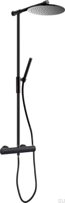 Conjunto de chuveiro TVM300 latão preto fosco