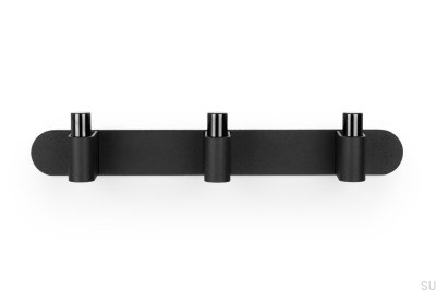 Cabide de parede Casey Rack 340 Alumínio Preto Titânio Polido