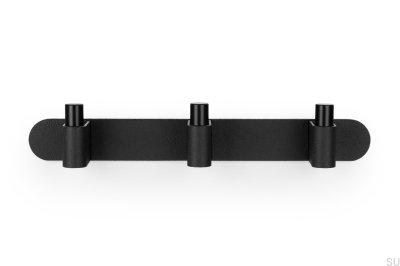 Cabide de parede Casey Rack 340 em alumínio preto fosco