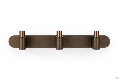 Cabide de parede Casey Rack 340 alumínio marrom fosco