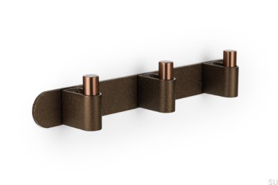 Cabide de parede Casey Rack 340 alumínio marrom fosco