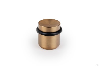 Batente de porta de chão Luv 36 Metal dourado Cava escovado