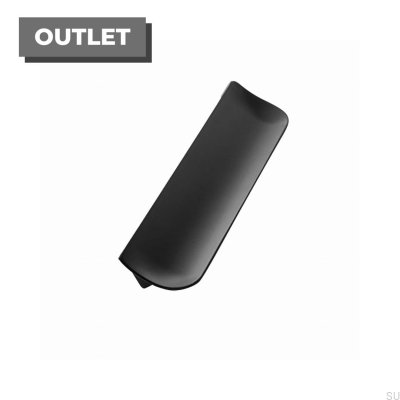 Puxador para móveis oblongo Slope 160, metal, preto fosco
