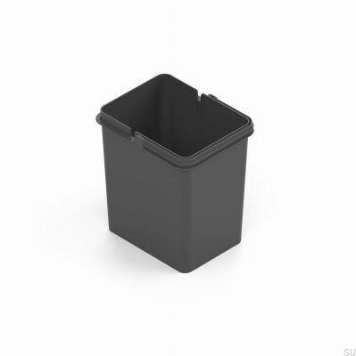 Lixeira Leon 7l Cinza Escuro