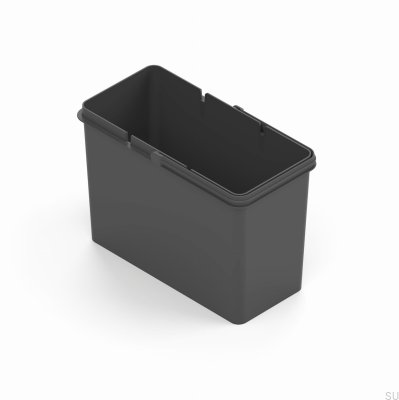 Lixeira Leon 12l Cinza Escuro