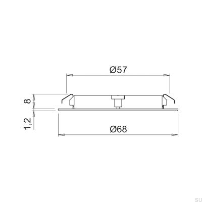 Refletor LED plano 2700K IP44 3W preto