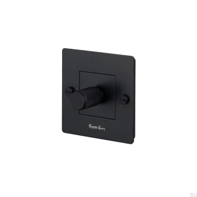 Dimmer padrão europeu LED Cross 1G 250W na cor preta com logotipo.