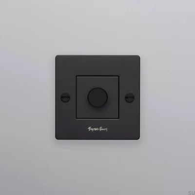 Dimmer padrão europeu LED Cross 1G 250W na cor preta com logotipo.