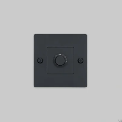 Luminária linear LED 1G 120W preta, com dimmer padrão europeu, sem logotipo.