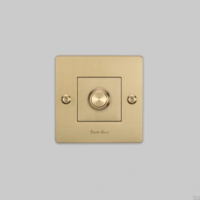 Luminária linear LED 1G com dimmer de 120W, logotipo, acabamento em latão, padrão europeu.
