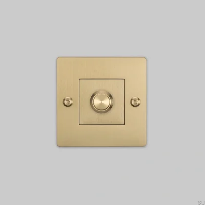 Dimmer linear LED 1G 120W em latão, padrão europeu, sem logotipo.