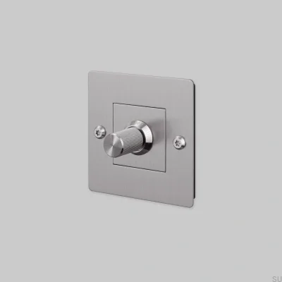 Dimmer com interruptor sem logotipo LED Linear 1G 250W Aço Prata Padrão Europeu