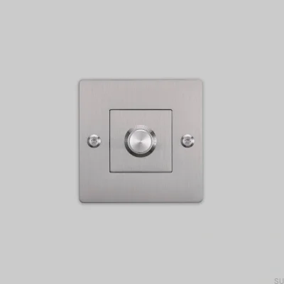 Dimmer com interruptor sem logotipo LED Linear 1G 250W Aço Prata Padrão Europeu