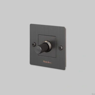 Dimmer com interruptor com logotipo LED Linear 1G 250W Latão Bronze Queimado Padrão Europeu