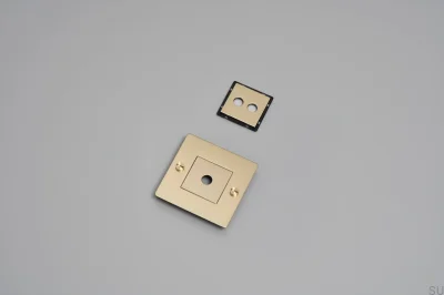 Moldura com enchimento sem logotipo, placa 1G, latão, padrão europeu.