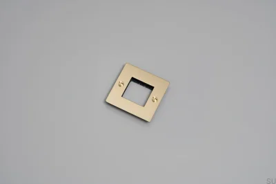 Moldura sem preenchimento, sem logotipo, placa 1G, latão, padrão europeu.