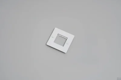 Moldura sem preenchimento, sem logotipo. Placa de aço 1G branca, padrão europeu.