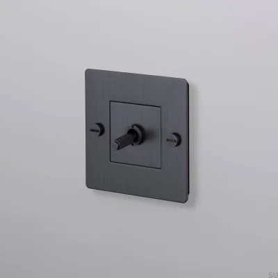 Interruptor único sem logotipo Cross 1G em latão bronze queimado, padrão europeu.